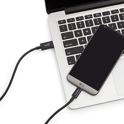 Amazon Basics USB-C to USB-A 3.1 Gen 2 High-Speed Charging Cable, 10Gbps, USB-IF Certified, for Apple iPhone 16/15, iPad, Samsung Galaxy, Tablets, Laptops, 3 Foot, Black