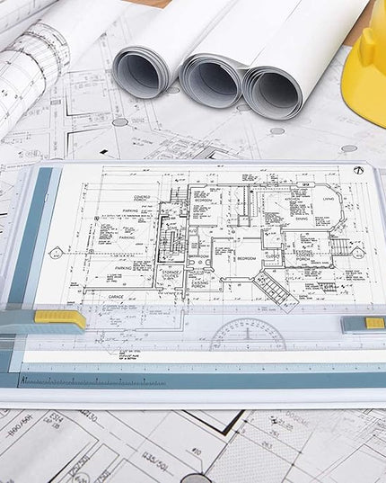 Frylr Inch A3 Drawing Board Drafting Table Multifunctional Drawing Board Table with Clear Rule Parallel Motion and Angle Adjustable Measuring System
