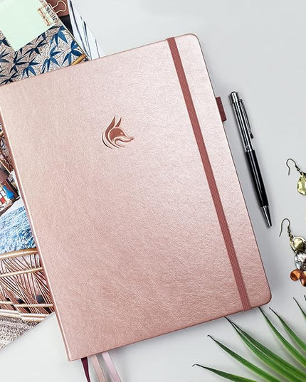Clever Fox Planner Pro Premium – Luxurious Weekly & Monthly Planner with Budget Organizer for Productivity & Goals, Undated, A4 (Rose Gold)