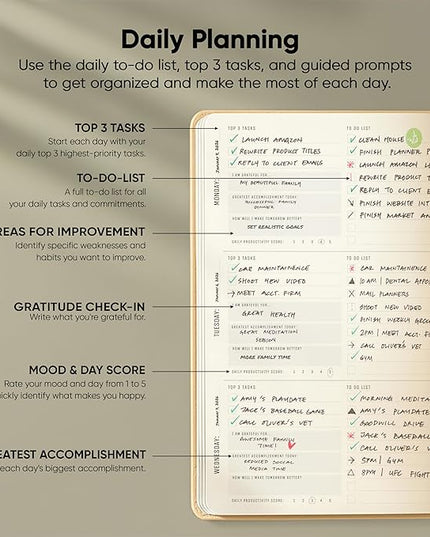 Undated, 2026 Planner, 5.8” x 8.3” - The #1 Productivity Planner to Achieve Your 2026 Goals - Planner 2026-2027 by PRODUCTIVITY STORE (A5, CREAM)