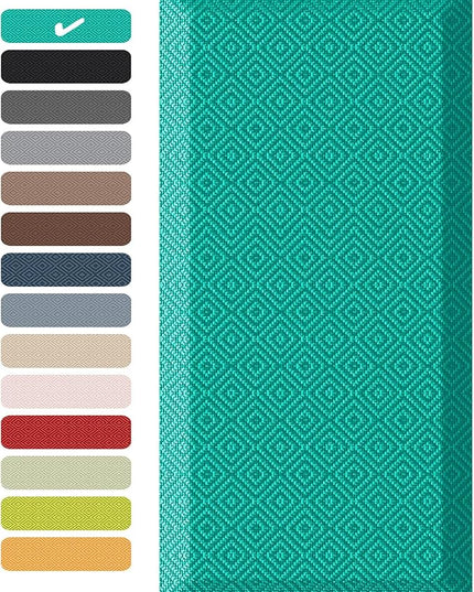 Ophanie Kitchen mats for Floor, 3/4 inch Thick, Kitchen Rugs, 20''x39'' Anti Fatigue Standing Cushioned Mat, Waterproof,Comfort Ergonomic mat for Office, Home, Sink, Teal Non-Slip Bottom