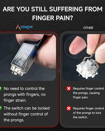 KEMOVE P10 2-in-1 Switch & Keycap Puller for Mechanical Keyboards, Quick & Painless Removal, DIY Customization, Maintenance, Cleaning for Beginners & Enthusiasts