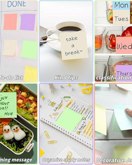 35 Pack Sticky Notes Bulk 3 x 3 In Self Stick Notes Pads Colorful Posted Note in 5 Morandi Pastel Colors Adhesive Paper Memo 75 Sheets/Pad Easy to Post for Office Home School Notebook Wall Door Window