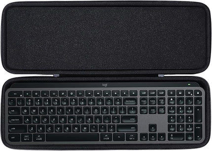 Hard Carry Case Compatible with Logitech MX Keys S or MX Keys Advanced Keyboard (Graphite case)