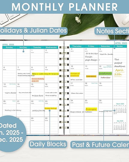 Ymumuda 2026 Planner, Daily Weekly Monthly Planner, 2026 Calendar Planner (Jan 2026 - Dec 2026), 8.4" x 6.3", Teacher School Student Work Agenda with Tabs, Ideal for School Office Supplies