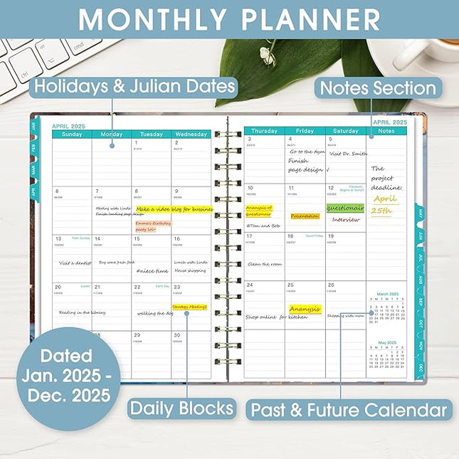 Ymumuda 2026 Planner, Daily Weekly Monthly Planner, 2026 Calendar Planner (Jan 2026 - Dec 2026), 8.4" x 6.3", Teacher School Student Work Agenda with Tabs, Ideal for School Office Supplies