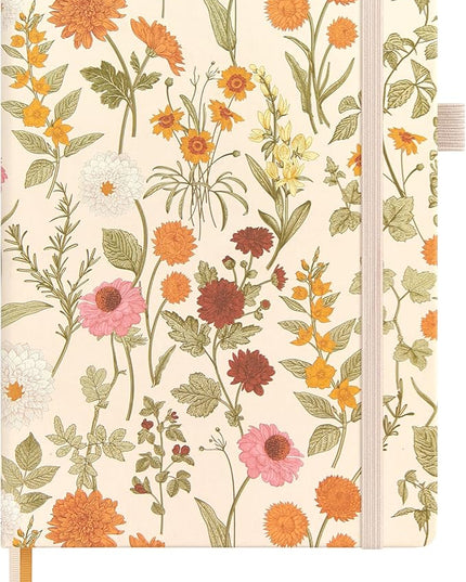 &And Per Se Lined Journal Notebook, 160 Pages, A5 5.7 x 8 inches College Ruled Thick Paper Notebook Journals for Writing, Hardcover Notebooks for Women Men Office School (Wild Flowers)