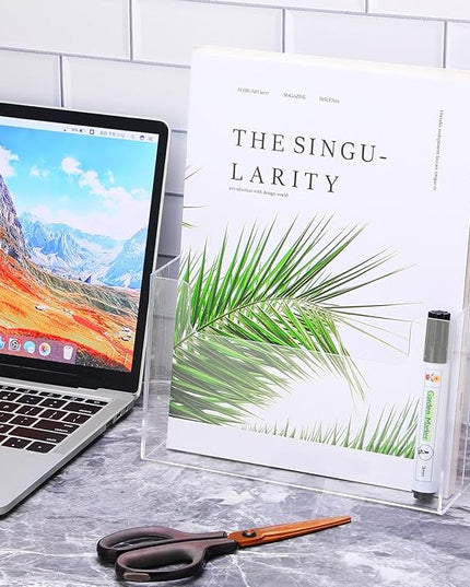 Thyle 10 Pcs Acrylic Brochure Holder Stand 8.5 x 11 Inch Plastic Flyer Holder Pamphlet Display Countertop Clear Paper Organizer Stand Acrylic Literature ‌Holding Hevice for Magazine Booklets Menu