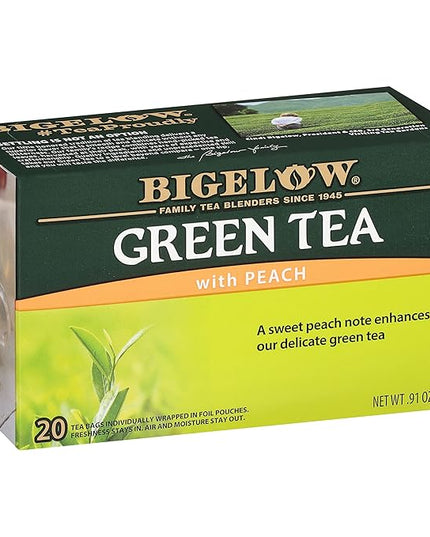 Bigelow Green Tea w/ Peach Tea Bags, 20 ct