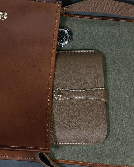 Laptop Sleeve Genuine Leather,Compatible with ipad pro 11 inch, Ipad Air 10.9 inch M2 2024,Air5/4 2022/2020 case, Compatible with ipad 10,accommodate Magic Keyboard，Galaxy Tab S9/S9 FE Bag