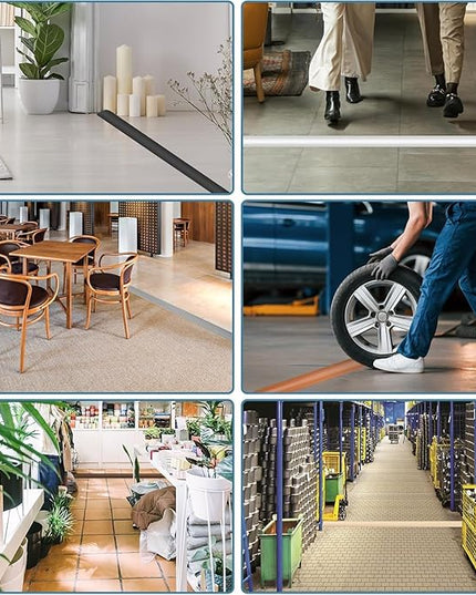 Floor Cord Covers for Wires 3.3FT Cable Hider Wire Cover Self Adhesive Cord Hider Floor for Offices, Homes, Workshops, Warehouses Cable Cavity 0.39" W x 0.27" H