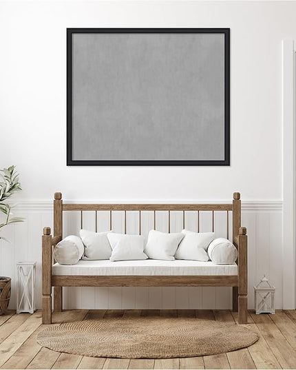 Amanti Art Black Framed Magnetic Board 43x51 Oversize Vision Board for use with Magnets, 100% Metal Sheet to Display Items as Office Decor or for Home Organization in mudroom, Kitchen or Kids Room
