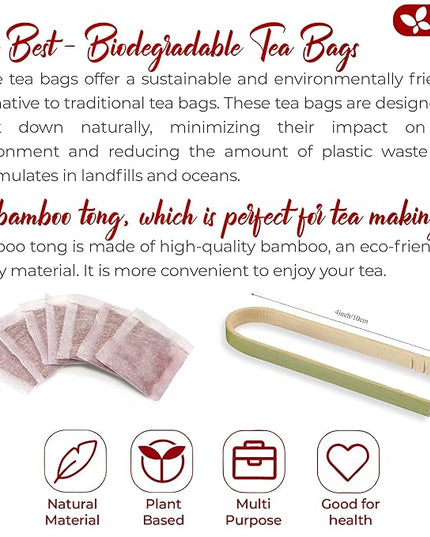 FreshDrinkUS, Premium 135 Rosehip Tea Bags, 100% Natural & Pure from Rose Hip Fruits. Loose Rosehip Herbal Tea. Made with Natural Material Tea Bags. No Sugar, No Caffeine, No Gluten, Vegan.