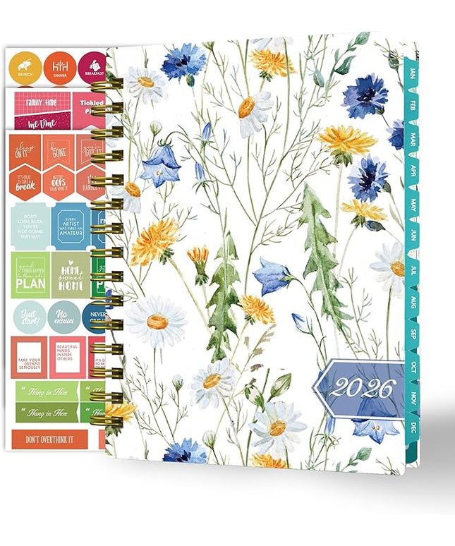 Ymumuda 2026 Planner, Daily Weekly Monthly Planner, 2026 Calendar Planner (Jan 2026 - Dec 2026), 8.4" x 6.3", Teacher School Student Work Agenda with Tabs, Ideal for School Office Supplies