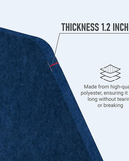 29.1"x22.8"x1.2" Acoustic Desk Divider, Sound Absorbing, Freestanding Soundproof Privacy Panel, Reduce Noise, Increase concentration, Made from High Quality Polyester (Azure)