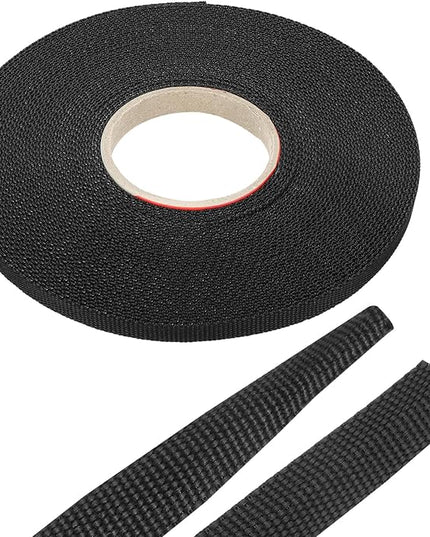 MECCANIXITY Braided Cable Sleeves Heat Shrinkable Fabric Sleeving, 1/4" 60ft Black 2:1 Ratio Heat Shrinkable Cord Protector for Harness Cable, Network Cable Protection, Cable Management