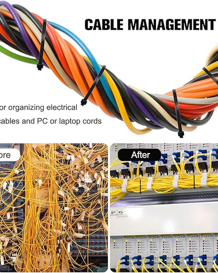 Zip Ties 12 inch ，Heavy Duty Cable Ties with 120 Pounds Tensile Strength，Black Zip Ties，100 Pack, Wire Ties for Indoor and Outdoor Use.
