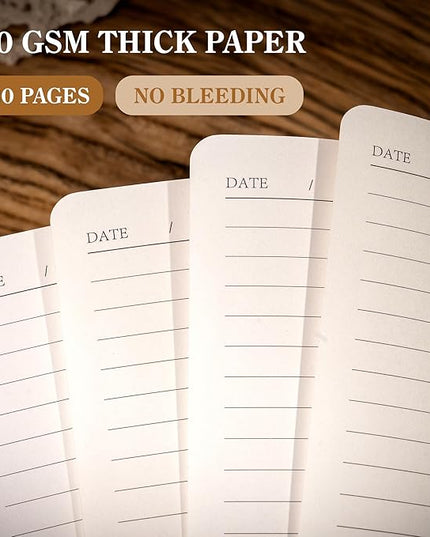 CAGIE Lined Journal Notebook for Men Women 320 Pages Leather Journals for Writing A5 Thick Hardcover Journaling Notebooks for Work Note Taking Diary, 5.7x8.3 in, Dark Brown