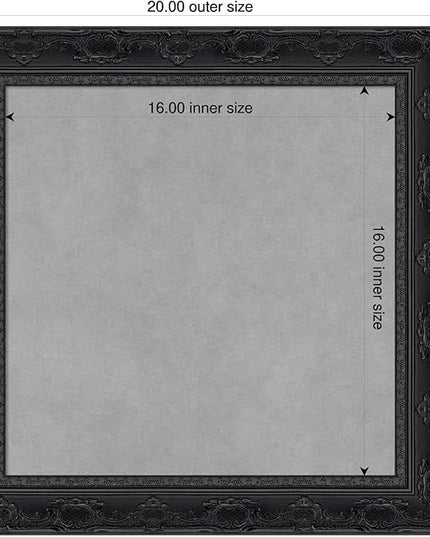 Amanti Art Black Framed Magnetic Board 20x20 Small Vision Board for use with Magnets, 100% Metal Sheet to Display Items as Office Decor or for Home Organization in mudroom, Kitchen or Kids Room