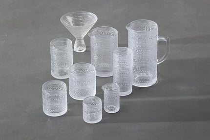 Fortessa Jupiter Hobnail Glass, 25 Ounce Mixing Hobnail Glass, Clear