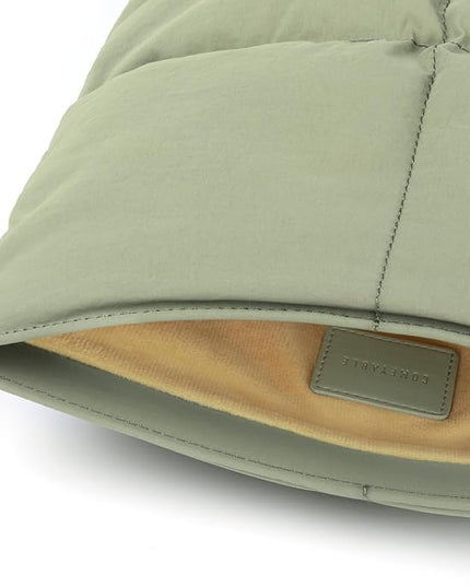 Comfyable Puffy Laptop Sleeve 15 Inch 16 Inch, Quilted Puffer Laptop Carrying Case, Pillow Pouch Compatible for MacBook Air 15 in M4 2025 & MacBook Pro 16 in M4 2024, Green