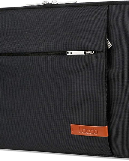 Lacdo 14 Inch Laptop Sleeve Case Computer Bag for HP Lenovo Dell ASUS Acer Chromebook 14 / HP Stream 14 / Dell Inspiron 14 / Lenovo IdeaPad 14 / Acer Spin 3 / ASUS ZenBook 14, Water-Resistant, Black