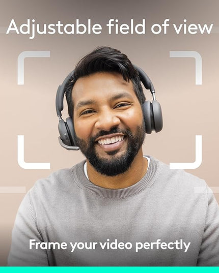 Logitech Brio 4K Webcam, Video Calling, Noise-Cancelling mic, HD Auto Light Correction, Wide Field of View, Windows Hello Works with Microsoft Teams, Zoom, Google Meet, PC/Mac/Laptop/MacBook/Tablet