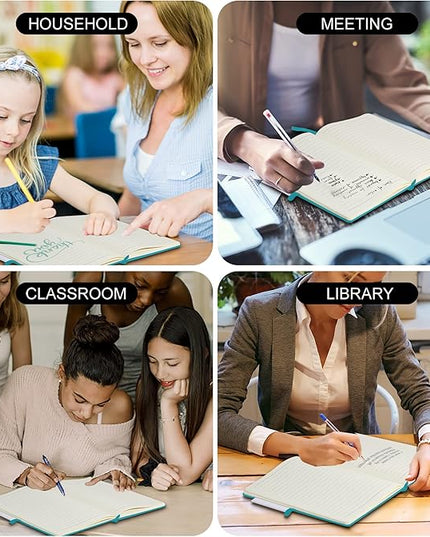 20 Pack Journals for Writing College Ruled Notebooks Journal in Bulk, Hardcover Notebooks (200Pages) for Note Talking, Lined Bullet Journals for Home School Office, 5.7"x8.4", Emerald