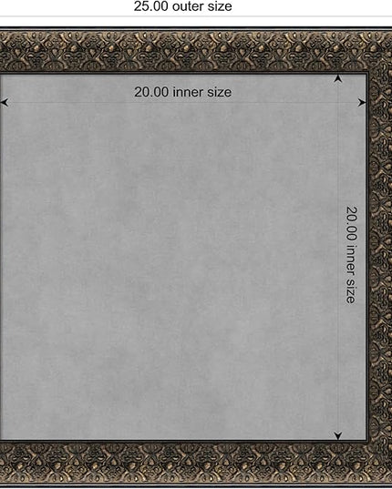 Amanti Art Black Framed Magnetic Board 25x25 Medium Vision Board for use with Magnets, 100% Metal Sheet to Display Items as Office Decor or for Home Organization in mudroom, Kitchen or Kids Room