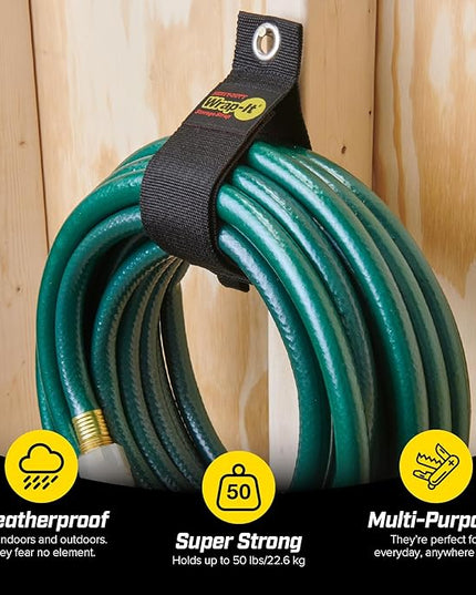 Heavy-Duty Wrap-It Storage Straps, 22" (2 Pack) - Hook and Loop Organizer Hanger for Extension Cords, Cables, Hoses, Rope and More for Garage, Home, Shop, Boat and RV Organization