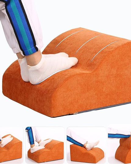 Foot Rest for Under Desk at Work.Multifunctional 3-Tier Foot Stool,with Washable Footrest.for Under Desk,Office Chair Gaming Chair & Sofa,Leg Elevation Pillow,Supports Posture (Orange)