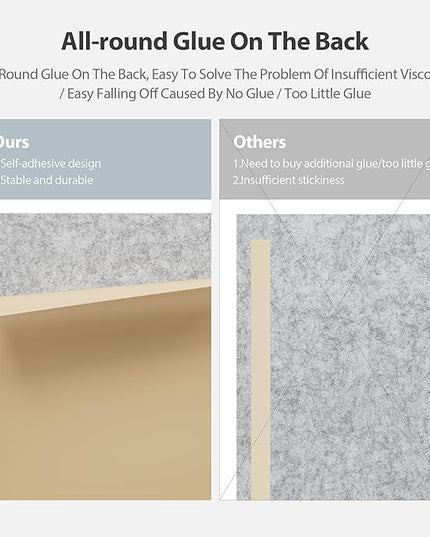 12 Pack Acoustic Panels Self Adhesive Sound Proof Foam, High Density Sound Acoustic Panel, 16X12X0.4 Inch 4:3 Rectangle Panels in Home, Office, Reccording Room, Studio,more(Silver Gray)