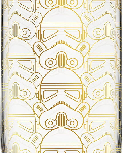 JoyJolt Star Wars Glassware. 'Deco' Highball Glasses Set of 4, 13.5oz Star Wars Glasses. Highball Glass Tumbler with Darth Vader in a Retro Crystal Glass Cup. Tall Drinking Water Glasses For Kitchen