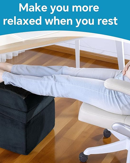ROYALAY Adjustable Foot Rest for Under Desk at Work with Feet Warm Pocket, Ergonomic Foot Stools for Under Office Desk, Leg Rest for Desk with Machine Washable Cover
