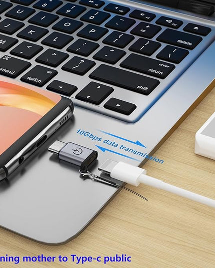 iPhone to USB C Adapter (4Pack),Type C Charger Connector Cable,for iPhone 16 15 14 Plus Pro Max,Samsung S24,iPad Air,Fast Charging and Data Transfer,Not for Audio/Headphones/OTG