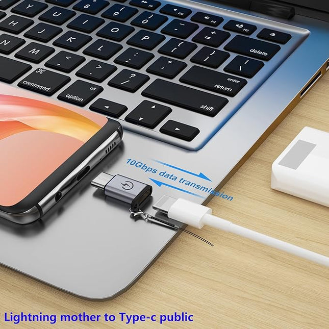 iPhone to USB C Adapter (4Pack),Type C Charger Connector Cable,for iPhone 16 15 14 Plus Pro Max,Samsung S24,iPad Air,Fast Charging and Data Transfer,Not for Audio/Headphones/OTG