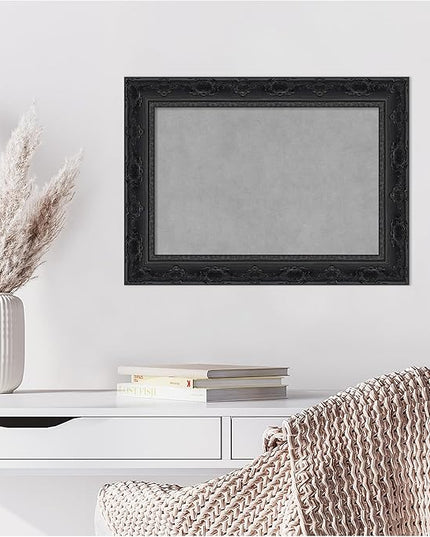 Amanti Art Black Framed Magnetic Board 16x22 Small Vision Board for use with Magnets, 100% Metal Sheet to Display Items as Office Decor or for Home Organization in mudroom, Kitchen or Kids Room