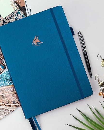 Clever Fox Planner Pro Premium – Luxurious Weekly & Monthly Planner with Budget Organizer for Productivity & Goals, Undated, A4 (Mystic Blue)