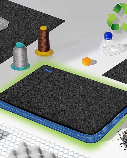 Slim Laptop Case 13.3 14 inch Sleeve, Rainproof & Shockproof Carrying Case for Notebooks Compatible with MacBook Pro 14" and All Models 13.3" MacBook Air/Pro, Most Popular 13"-14" PC,Black-Blue