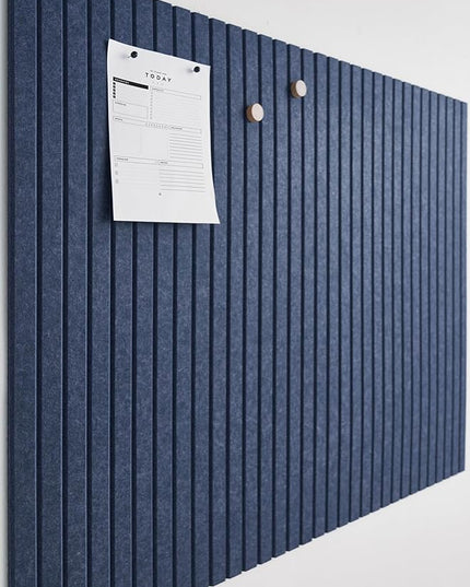 Large Bulletin Board 48x36 - Office Wall Organizer to Replace Your Old Cork Boards for Walls for Office Decor -12-Pack Felt Wall Panels to Use in Home Office Decor, Classroom Decor (Indigo)