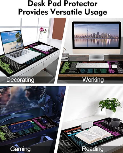 Galdas Gaming Mouse Pad XXL XL Large Long Extended Big Mousepad Non-Slip Rubber Keyboard Mouse Pad with Stitched Edges for Laptop Home Office (31.5x11.8x0.08 Inch) -Notes