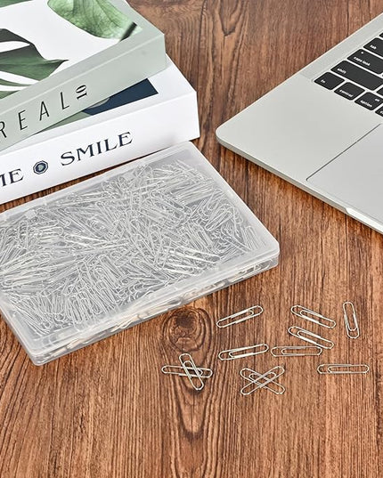 900 Pcs Medium Paper Clips,Paperclips Medium Size (1.3 inch),Smooth Paper Clip for Paperwork,School and Office Supplies.