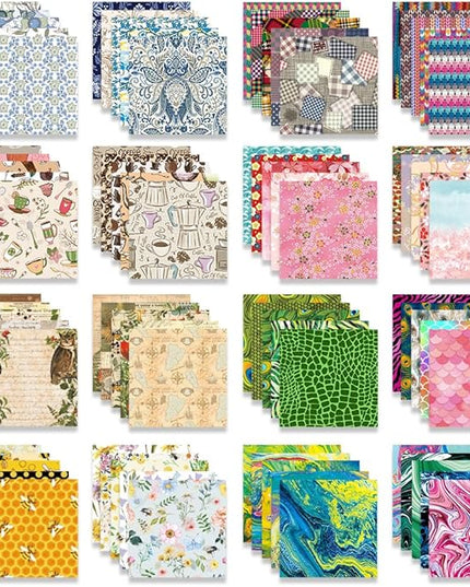 10 Pack/Sets Origami Paper Kit Double Sided 6 Inch Japanese Chiyo Square Easy Fold Arts Crafts DIY Handwork Origami Papers