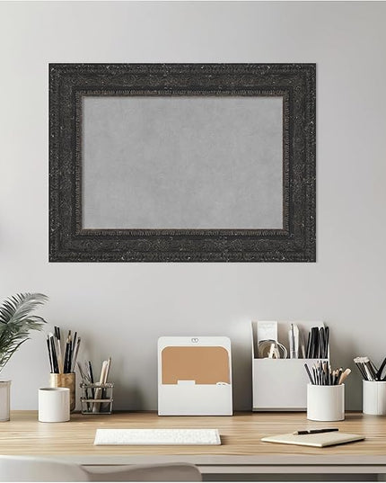 Amanti Art Black Framed Magnetic Board 17x23 Small Vision Board for use with Magnets, 100% Metal Sheet to Display Items as Office Decor or for Home Organization in mudroom, Kitchen or Kids Room