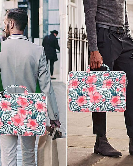 Laptop Shoulder Bag 13 13.3 14 Inch Case Compatible with MacBook Pro 14 2025-2021 M4/M3/M2/M1, Mac Air/pro 13-13.3 Inch and Most Popular 13-14 Notebooks,Spill-Resistant Briefcase, Rhododendron