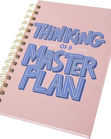 Graphique Hardbound Spiral Journal | Master Plan Design | Premium Paper | Notebook | Diary | Lists | Record Month and Date | Great Gift | 160 Ruled Pages | 6.25” x 8.25”