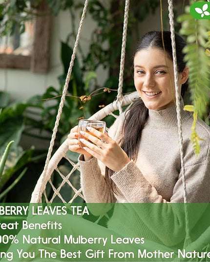 FreshDrinkUS, Permium 16oz Mulberry Leaves, 100% Natural & Pure from Mulberry Leaves, Loose Leaf Herbal Tea, No Additives, No Caffeine, Vegan