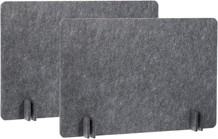 PATIKIL Desk Divider, 2 Set 24 x 16 Inch Acoustic Freestanding Desk Divider Desk Privacy Panel with 8 Pcs Support Feet for Library Office Workstation, Dark Grey