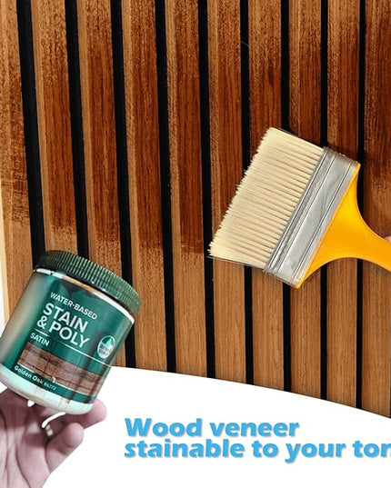 Art3d 2-Pack 48" x 24" Acoustic Wood Panels for Wall, Soundproof Wood Slat Panel for Wall and Ceiling, 3D Fluted Sound Absorbing Paneling for Interior Wall Decor, Living Room, Bedroom - Teak