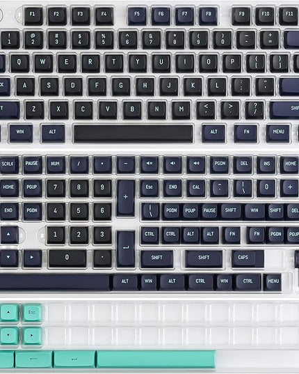 Guffercty kred 160 Keys CSA Keycap PBT Double-Shot Ball Shape Custom Keycaps Set with 6.25u/7u Spacebar for ANSI & ISO Layout Cherry MX Gateron Kailh Switches(Shark-CSA)
